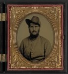 [Unidentified soldier in Union uniform with Massachusetts Volunteer Militia buttons]