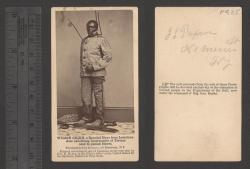 Wilson Chinn, a branded slave from Louisiana. Also exhibiting instruments of torture used to punish slaves.