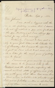 Letter to] Dear Johnson [manuscript