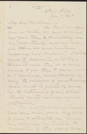 Copy of letter to] My dear Mrs. Loring [manuscript