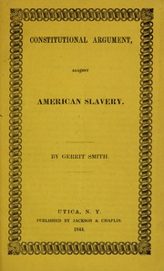 Constitutional argument against American slavery