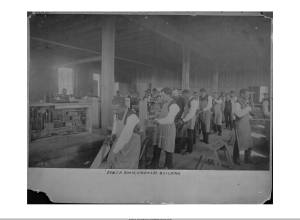 Photograph of the Bench Room in the Knowles Industrial Building at Atlanta University, Atlanta, Georgia, circa 1884