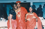 Chief Nana Kofi Anin, his wife and sister-in-law