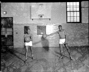 Randall Junior High basketball team [ink on film edge : acetate film photonegative]