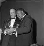 Martin Luther King, Jr. and Jacob Rothschild at the Nobel Peace Prize recognition dinner, National Conference of Christians and Jews, Dinkier Plaza Hotel, Atlanta, Georgia, January 27, 1965