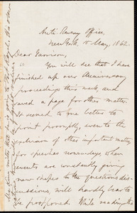 Letter from Oliver Johnson, New York, [N.Y.], to William Lloyd Garrison, 15 May 1862