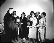 African Americans at a banquet