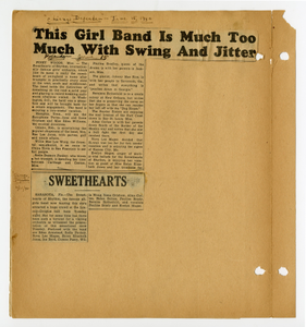 Newspaper clippings (2 total) from Chicago Defender, June 15, 1940]. [black and white