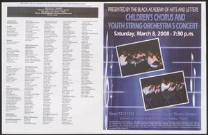 Program: Children's Chorus and Youth String Orchestra's Concert