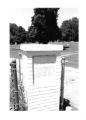 Mt. Olivet Cemetery: gate entrance with plaque