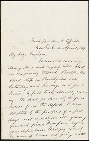 Letter to] My Dear Garrison [manuscript