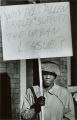 Allen Bradley protestor outside Urban League