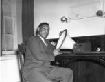 Paul Robeson before performing