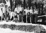 Musical group on parade float