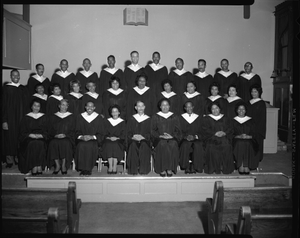 Mt. Jezreel Baptist Church Choirs, Jan[uary] 1964 [cellulose acetate photonegative]