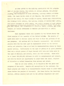 Letter from W. E. B. Du Bois to various organizations