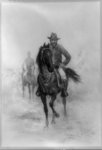 [Ulysses S. Grant, with cigar in his mouth, on horseback]