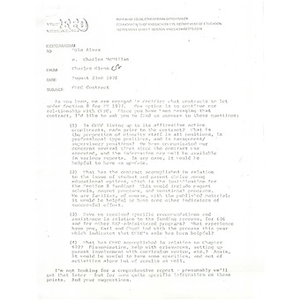 Thumbnail for Letter, Bureau of Equal Educational Opportunity to Citywide Educational Coalition, August 23, 1976.