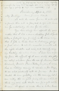 Letter from William Lloyd Garrison, Providence, [R.I.], to Fanny Garrison Villard, April 2, 1866