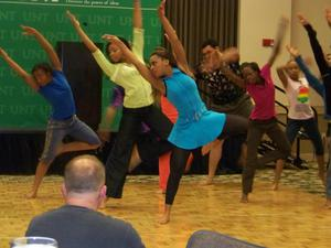 Dancers at Black History Month event