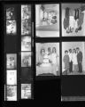 Set of negatives by Clinton Wright including Paulette's anniversary, Matt Kelly skaters at Ice Palace, Willie Gibson's wedding, Progressive Women and Men pre-Valentine party, 1968