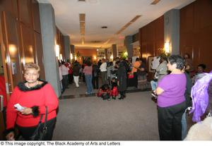 People walking in lobby