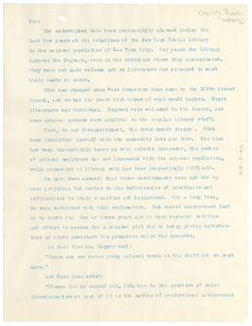 Letter from W. E. B. Du Bois to the New York Public Library