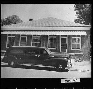 Photograph of Smith's Mortuary, Sandersville, Washington County, Georgia, 1948