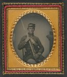 [Unidentified soldier in Union uniform with bayoneted musket]