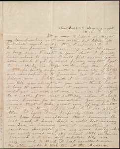 Letter from Deborah Weston, New Bedford, [Mass.], to Caroline Weston, Monday night, 1836. It is now 12 o'clock at night