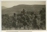 Three African boys with wood and cutlass, South Africa, 1936