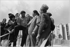 Hosea Williams and Joe Boone at Holy Family Hospital, circa 1972