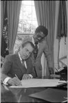 Pres. Nixon w/ Sammy Davis, Jr., new member of Nat'l. Advisory Council on Economic Opportunity