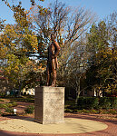 Statue of Samuel Chapman Armstrong on the campus of Hampton University, a historically black university in Hampton, Virginia