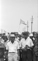 Coretta Scott King, Martin Luther King, Jr., Floyd McKissick, and other marchers in Jackson, Mississippi, near the end of the March Against Fear begun by James Meredith.