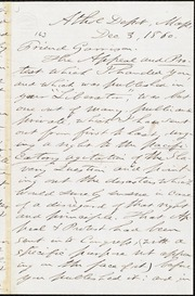 Letter to] Friend Garrison [manuscript