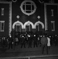 Police officers blocking an attempted night march from Brown Chapel AME Church in Selma, Alabama.