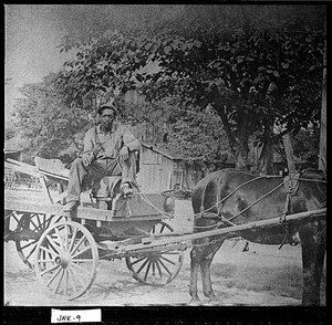 Thumbnail for Photograph of man on wagon, Jenkins County, Georgia, ca. 1930