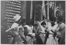 The Little Rock Nine on the set of the musical Jamaica, New York, NY, 1958