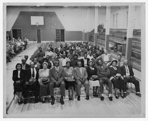 Photograph of African American railroad employees, Manchester, Georgia, 1952