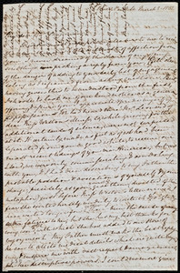 Letter from Mary Anne Estlin, Bristol, [England], Park St[reet], to Maria Weston Chapman, March 2, 1851