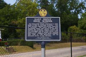 East Depot High School historical marker