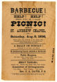 "Grand Picnic," handbill for St. Andrew Chapel program