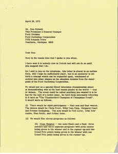 Letter from Mark H. McCormack to Ben Bidwell