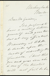 Letter from Samuel Edmund Sewall, Washington St, to William Lloyd Garrison, Mar[ch] 20, 1868