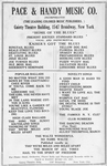 Pace [The leading Colored music publishers]; Gaiety Theatre building, 1547 Broadway, New York