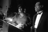 Early Wright, James Milton Campbell, Reverend Arnold Moore at banquet, Clarksdale, Miss., 1988. (ERW8 #361)