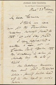 Letter to] My dear Garrison [manuscript