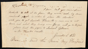 Letter from Jerusha L. Bird, [Taunton, Mass.], to Maria Weston Chapman