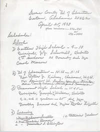 Greene County Board of Education Notes